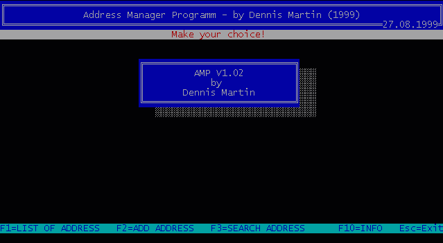 Address Manager Program Screenshot