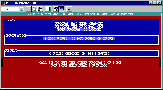 EKREM DENIZ'S ANTI-VIRUS PROGRAM VERSION 2.3 Screenshot