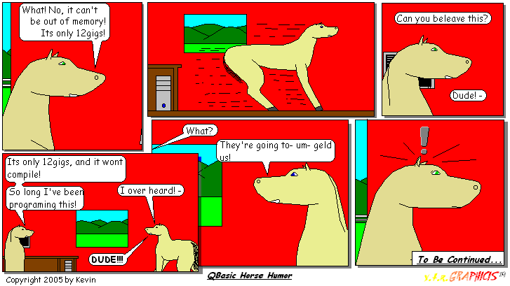 QBasic Horse Humor Comic